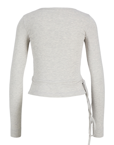 JJXX - JXNoelle Rib Wrap Cardigan - Light Grey Melange 